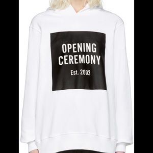 OPENING CEREMONY White Box Logo Hoodie
